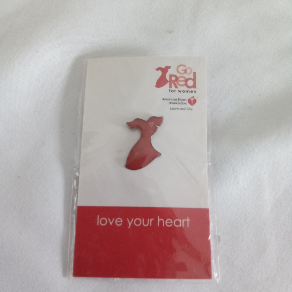 American Heart Association Go Red For Women Red Dress Enamel Pin 2007